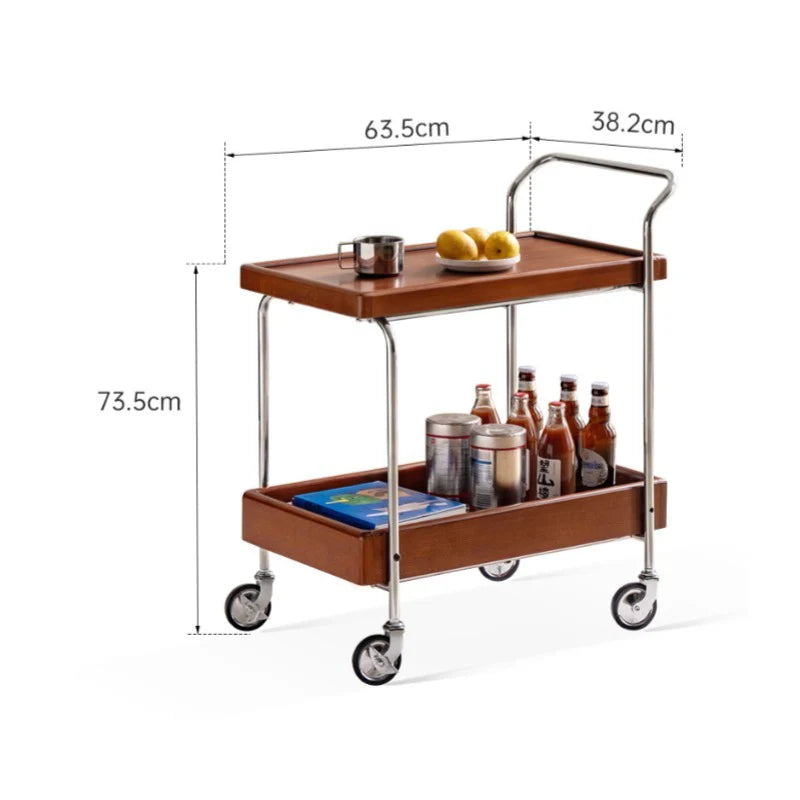 Noah Solid Oak Bar Cart