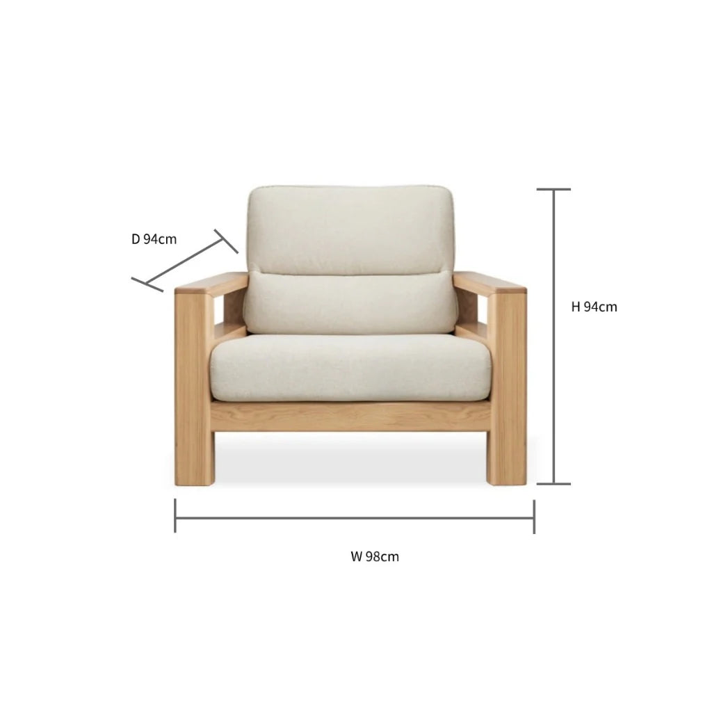 Paloma Solid Wood Sofa