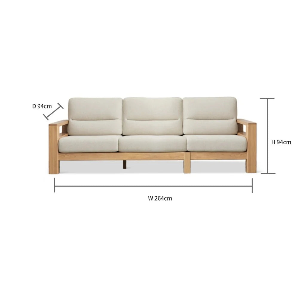 Paloma Solid Wood Sofa