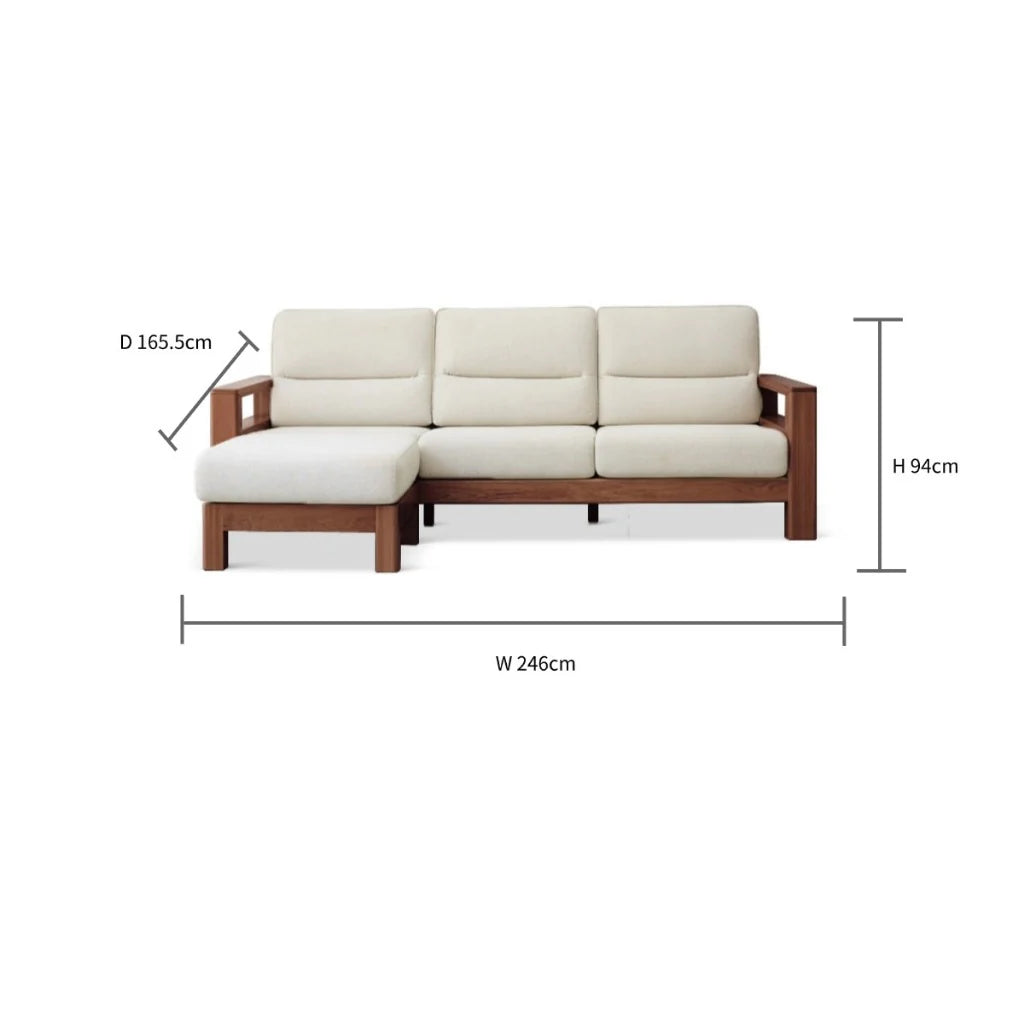 Paloma Solid Wood Sofa