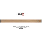 Line8 Model R Recessed Power Track - Burmese Teak Finish