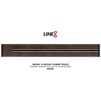 Line8 Model R Recessed Power Track - Brazilian Rosewood Finish