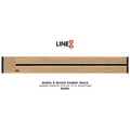 Line8 Model R Recessed Power Track - Burmese Teak Finish