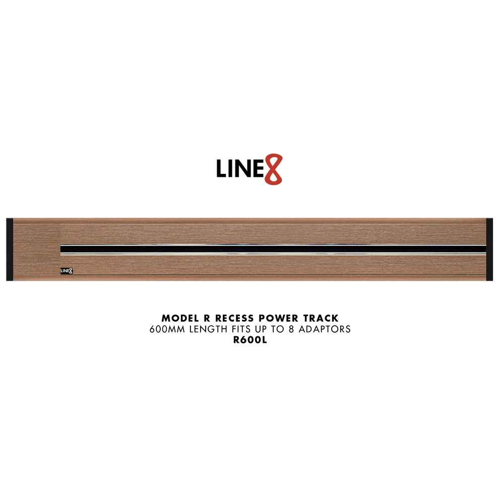 Line8 Model R Recessed Power Track - Rose Gold Finish