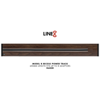 Line8 Model R Recessed Power Track - Brazilian Rosewood Finish