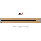 Line8 Model R Recessed Power Track - Burmese Teak Finish