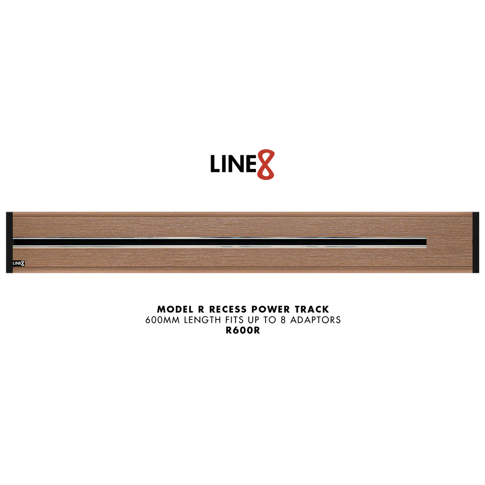 Line8 Model R Recessed Power Track - Rose Gold Finish