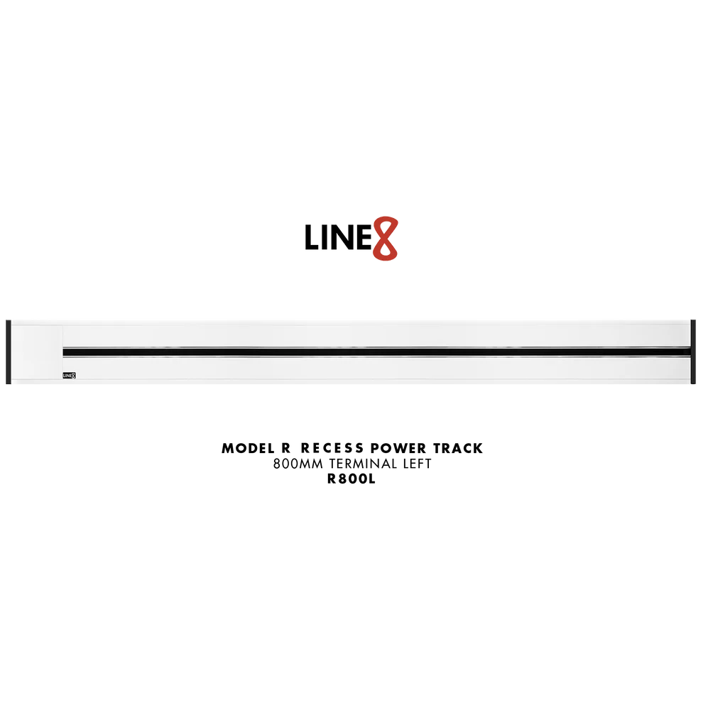 Line8 Model R Recessed Power Track - Pearl White Finish