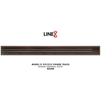 Line8 Model R Recessed Power Track - Brazilian Rosewood Finish