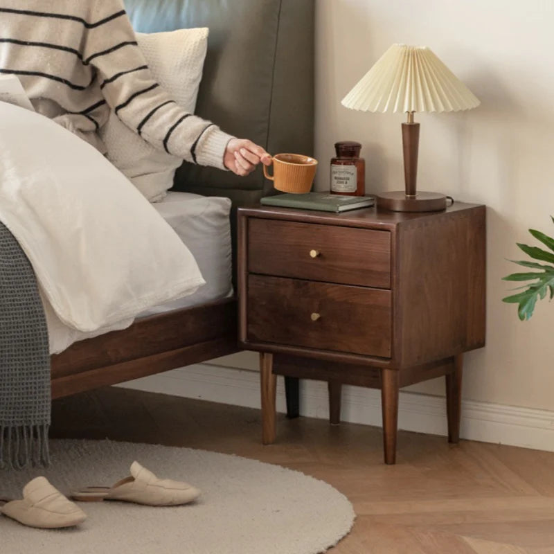 Ron Solid Wood Bedside Table