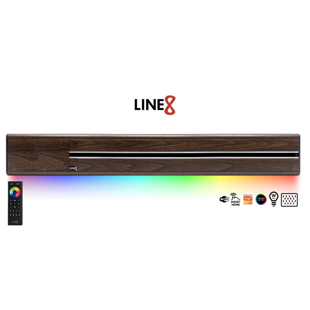 Line8 Model SL Surface Light Power Track - Brazilian Rosewood Finish