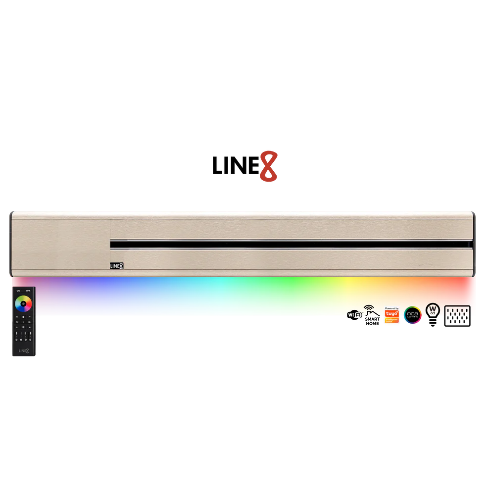 Line8 Model SL Surface Light Power Track - Champagne Gold Finish