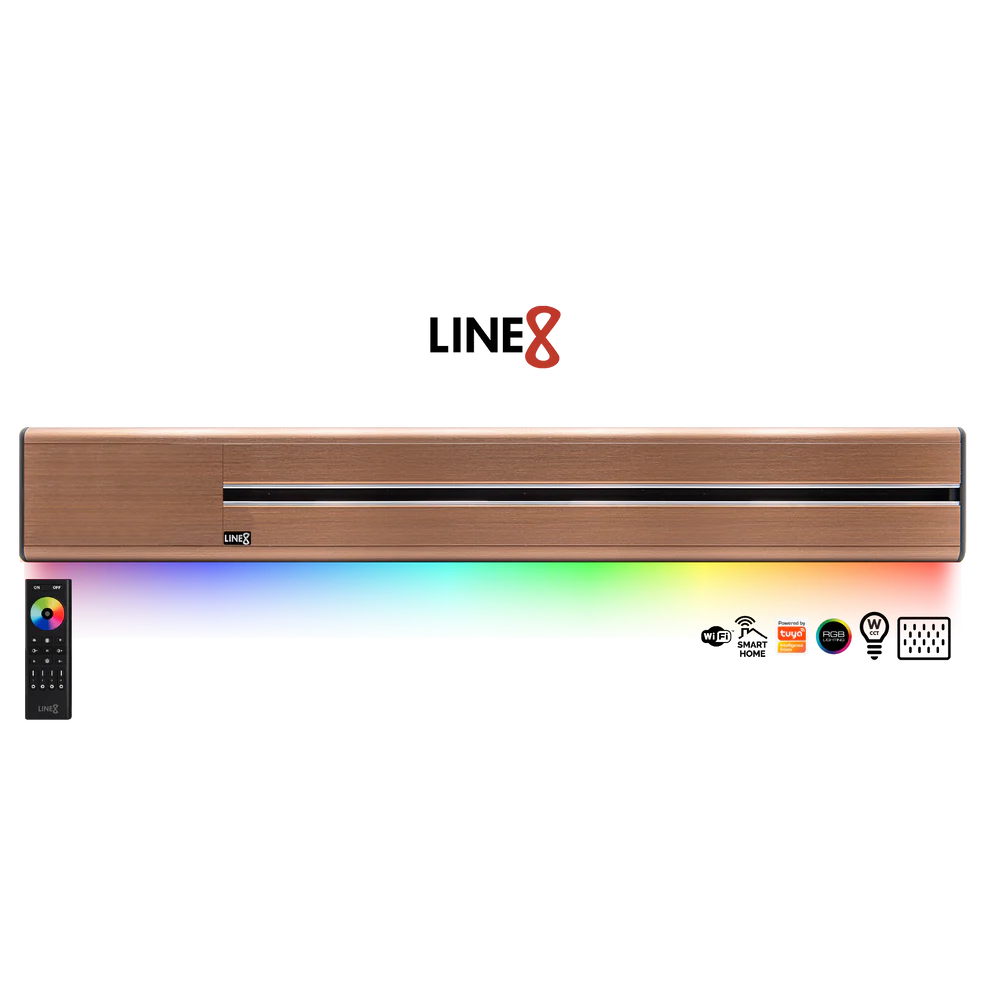 Line8 Model SL Surface Light Power Track - Rose Gold Finish