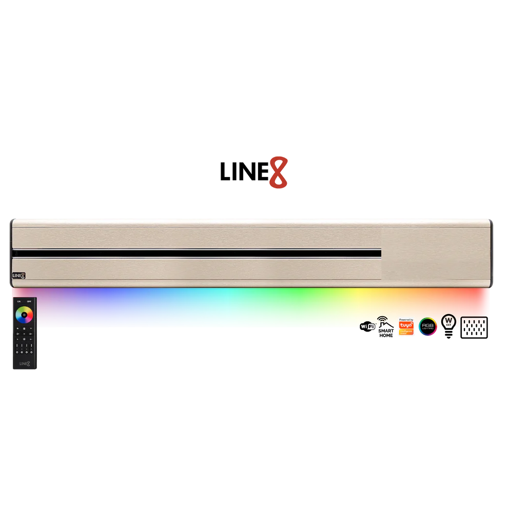 Line8 Model SL Surface Light Power Track - Champagne Gold Finish