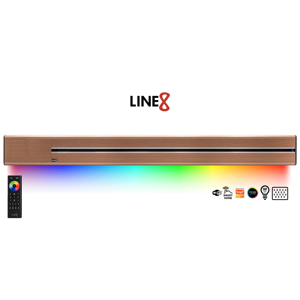 Line8 Model SL Surface Light Power Track - Rose Gold Finish