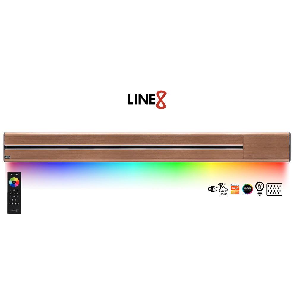 Line8 Model SL Surface Light Power Track - Rose Gold Finish