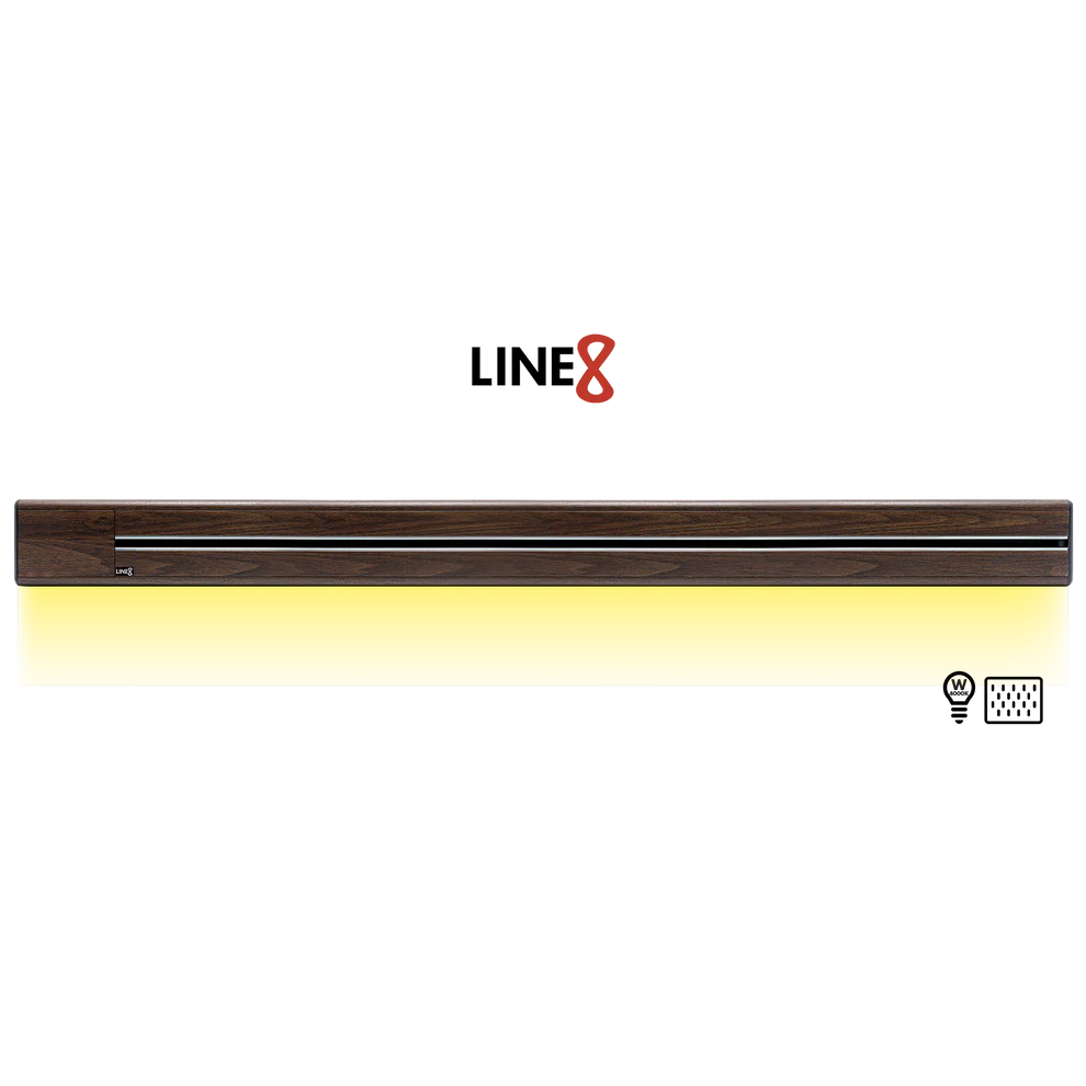 Line8 Model SL Surface Light Power Track - Brazilian Rosewood Finish