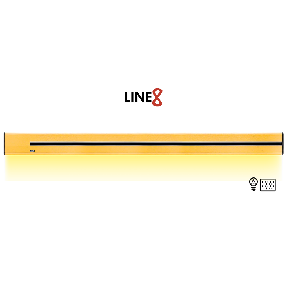 Line8 Model SL Surface Light Power Track - Gold Hairline Finish