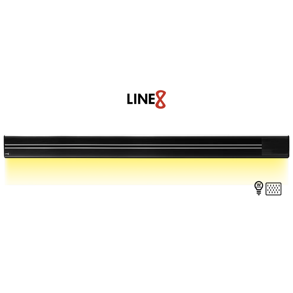 Line8 Model SL Surface Light Power Track - Black Hairline Finish