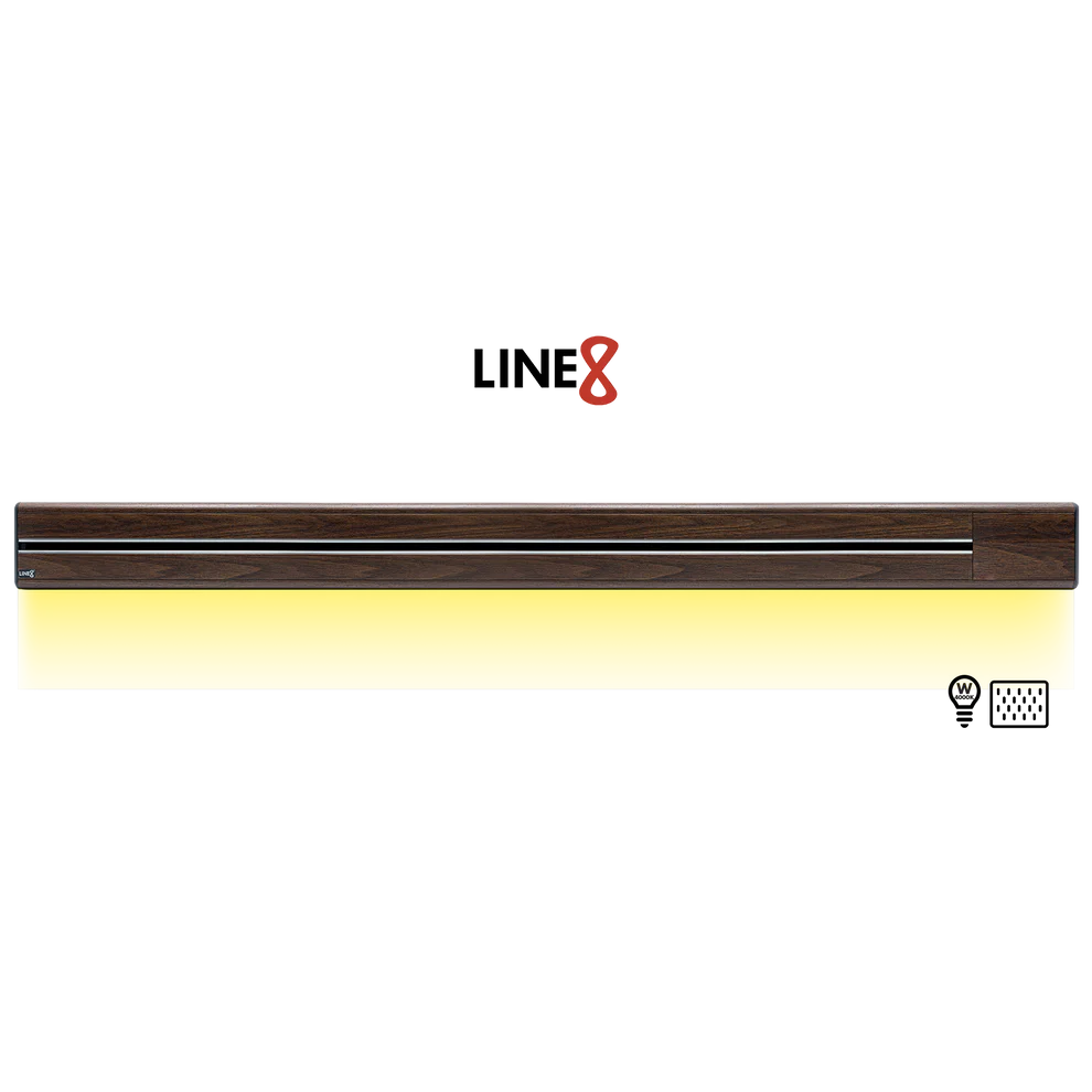 Line8 Model SL Surface Light Power Track - Brazilian Rosewood Finish