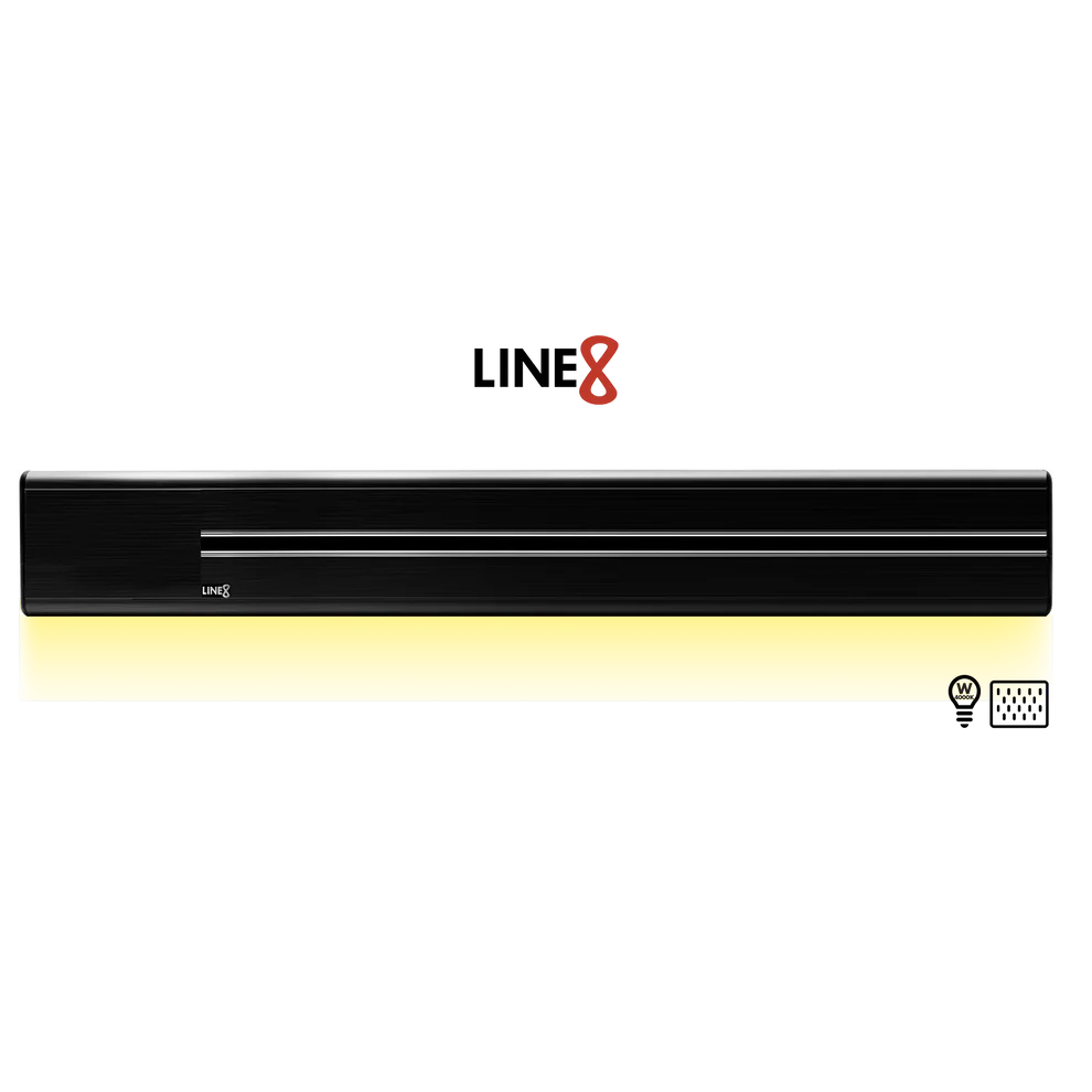 Line8 Model SL Surface Light Power Track - Black Hairline Finish