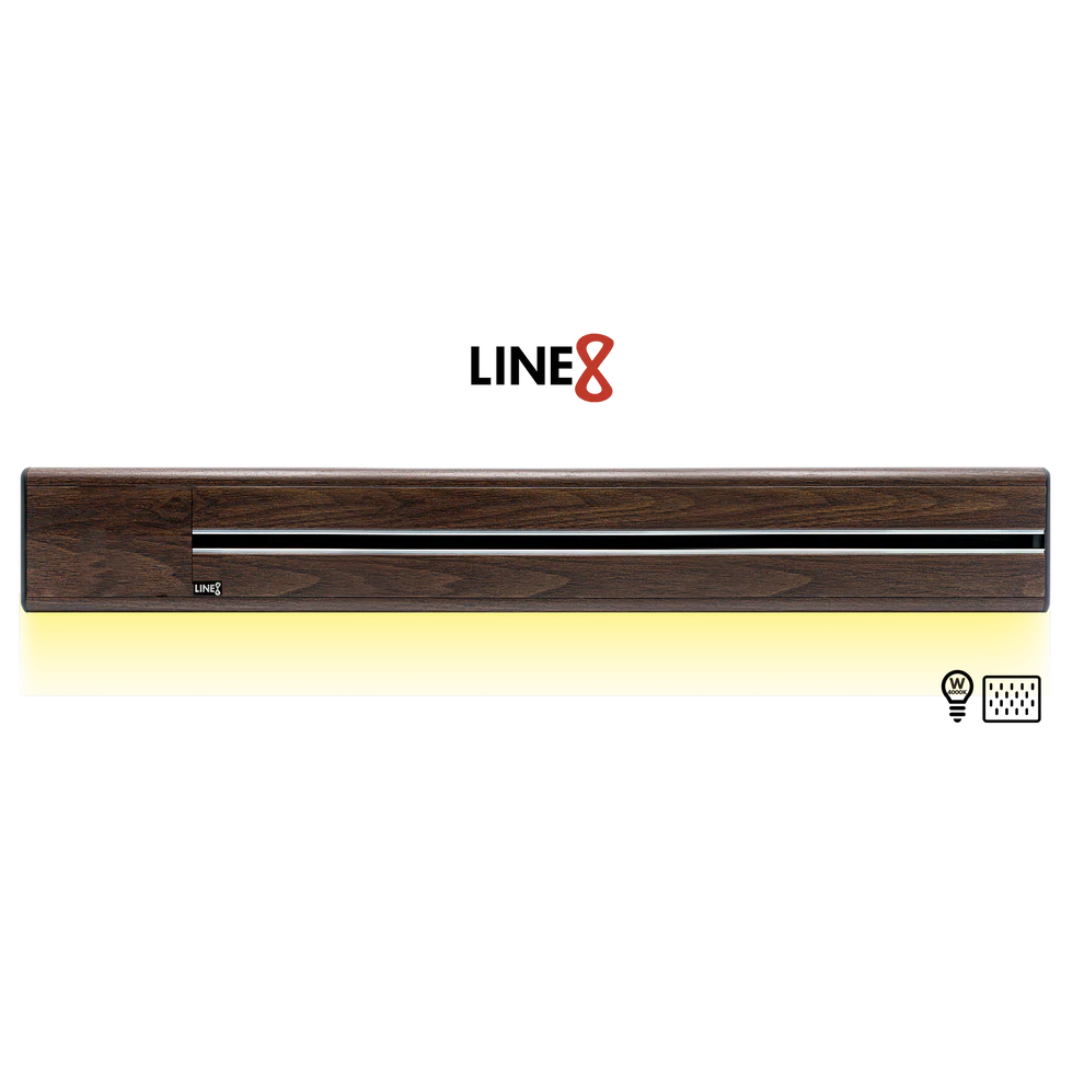 Line8 Model SL Surface Light Power Track - Brazilian Rosewood Finish