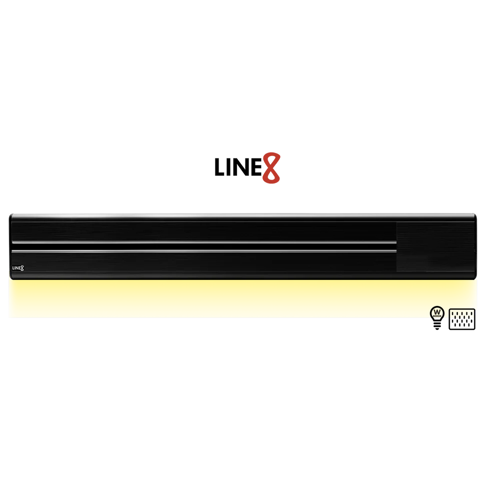Line8 Model SL Surface Light Power Track - Black Hairline Finish