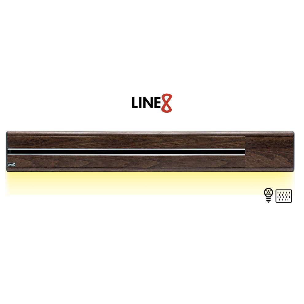 Line8 Model SL Surface Light Power Track - Brazilian Rosewood Finish