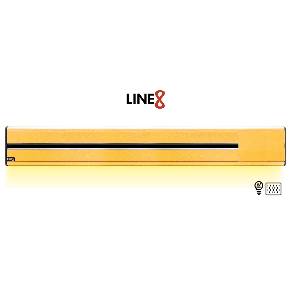 Line8 Model SL Surface Light Power Track - Gold Hairline Finish