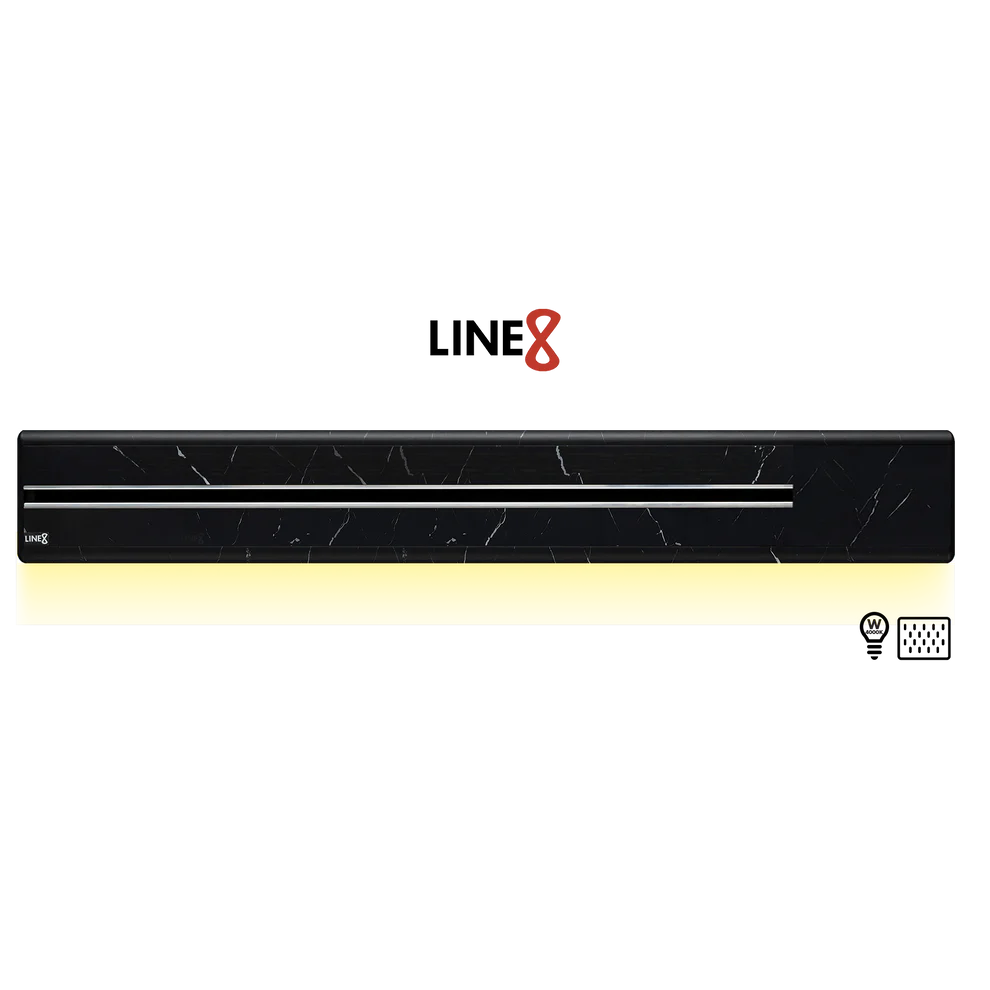 Line8 Model SL Surface Light Power Track - Spanish Black Marble Finish