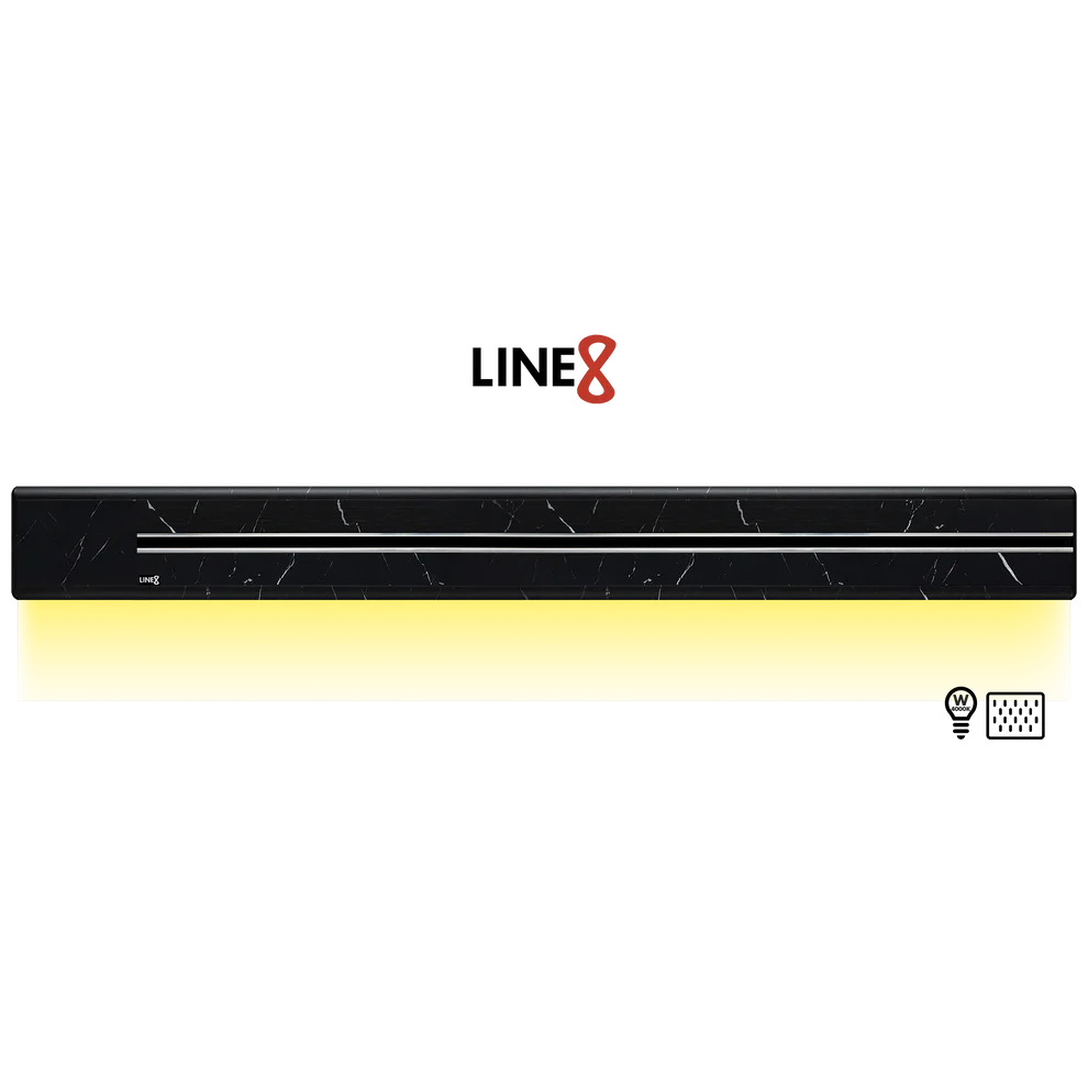 Line8 Model SL Surface Light Power Track - Spanish Black Marble Finish