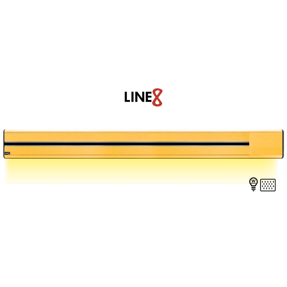 Line8 Model SL Surface Light Power Track - Gold Hairline Finish
