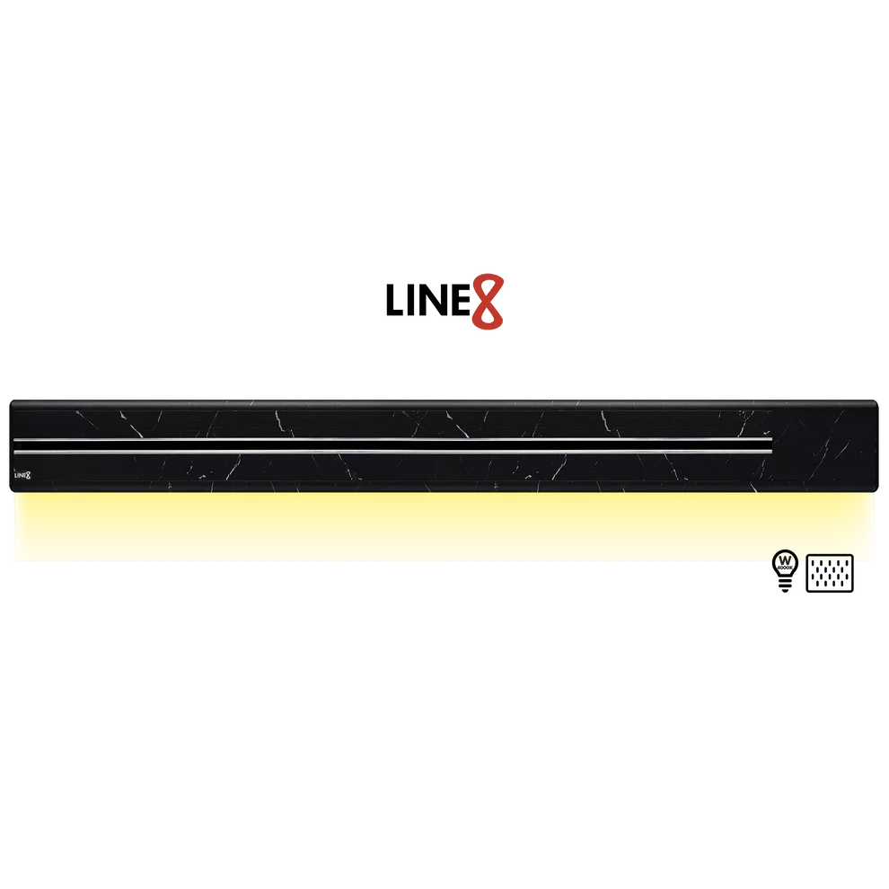 Line8 Model SL Surface Light Power Track - Spanish Black Marble Finish
