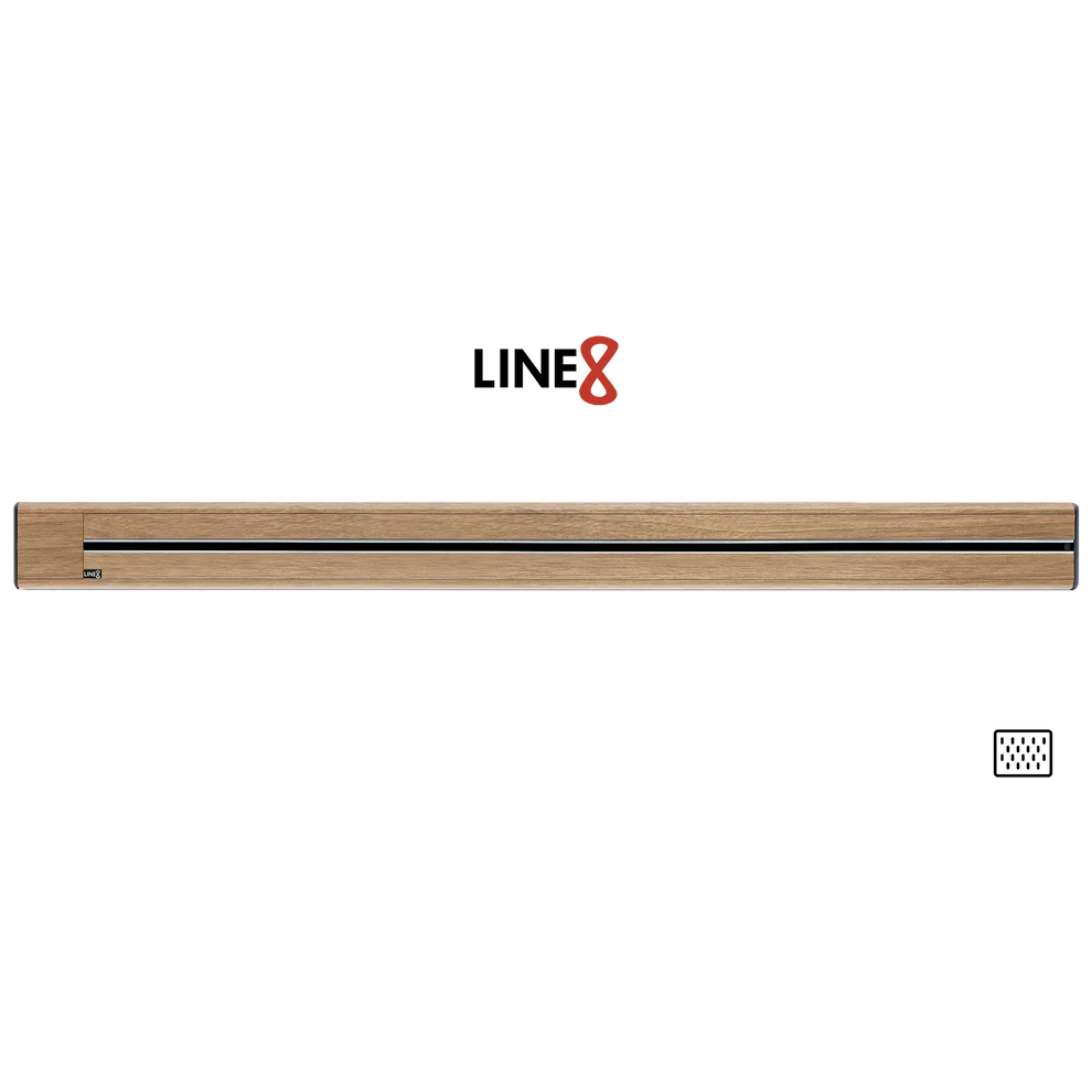 Line8 Model SL Surface Light Power Track - Burmese Teak Finish