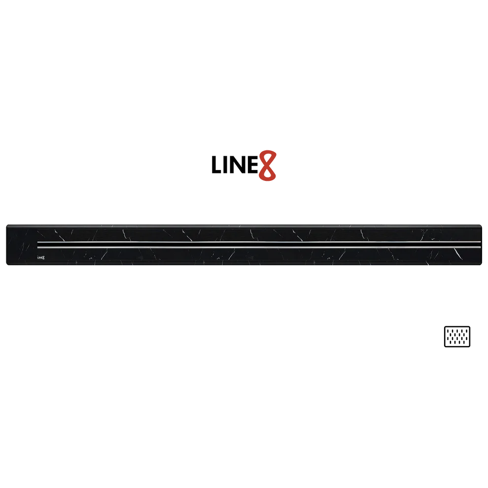 Line8 Model SL Surface Light Power Track - Spanish Black Marble Finish