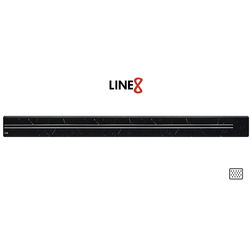 Line8 Model SL Surface Light Power Track - Spanish Black Marble Finish