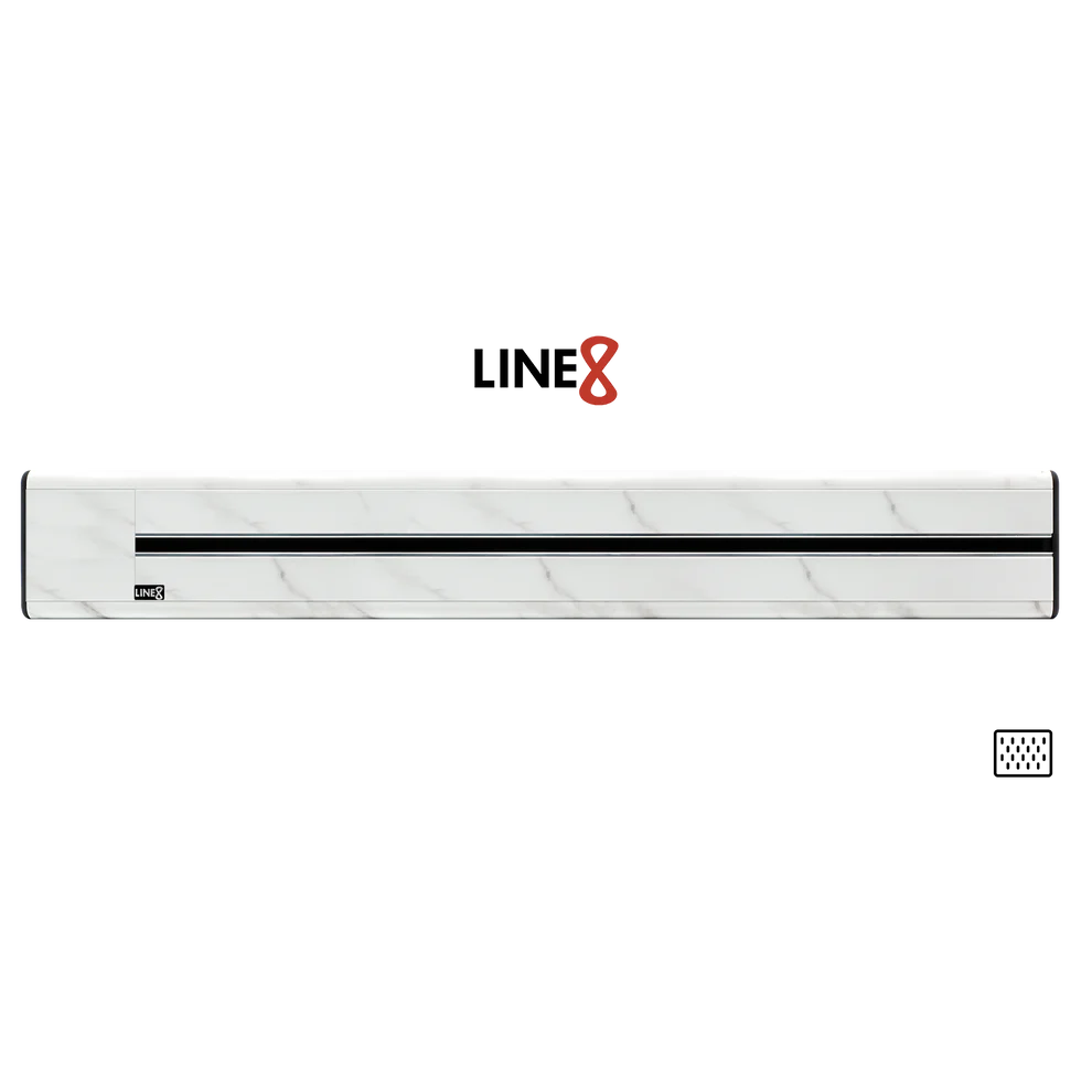Line8 Model SL Surface Light Power Track - Indian White Marble Finish