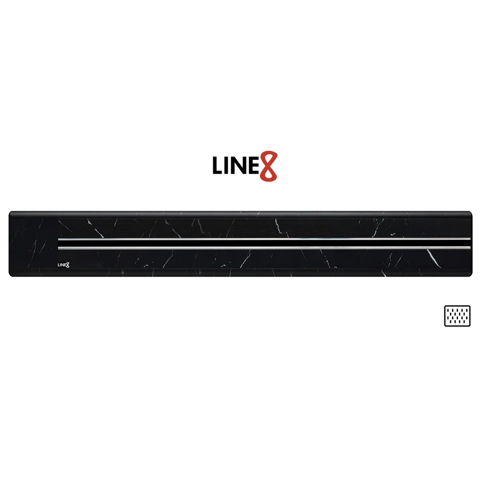 Line8 Model SL Surface Light Power Track - Spanish Black Marble Finish