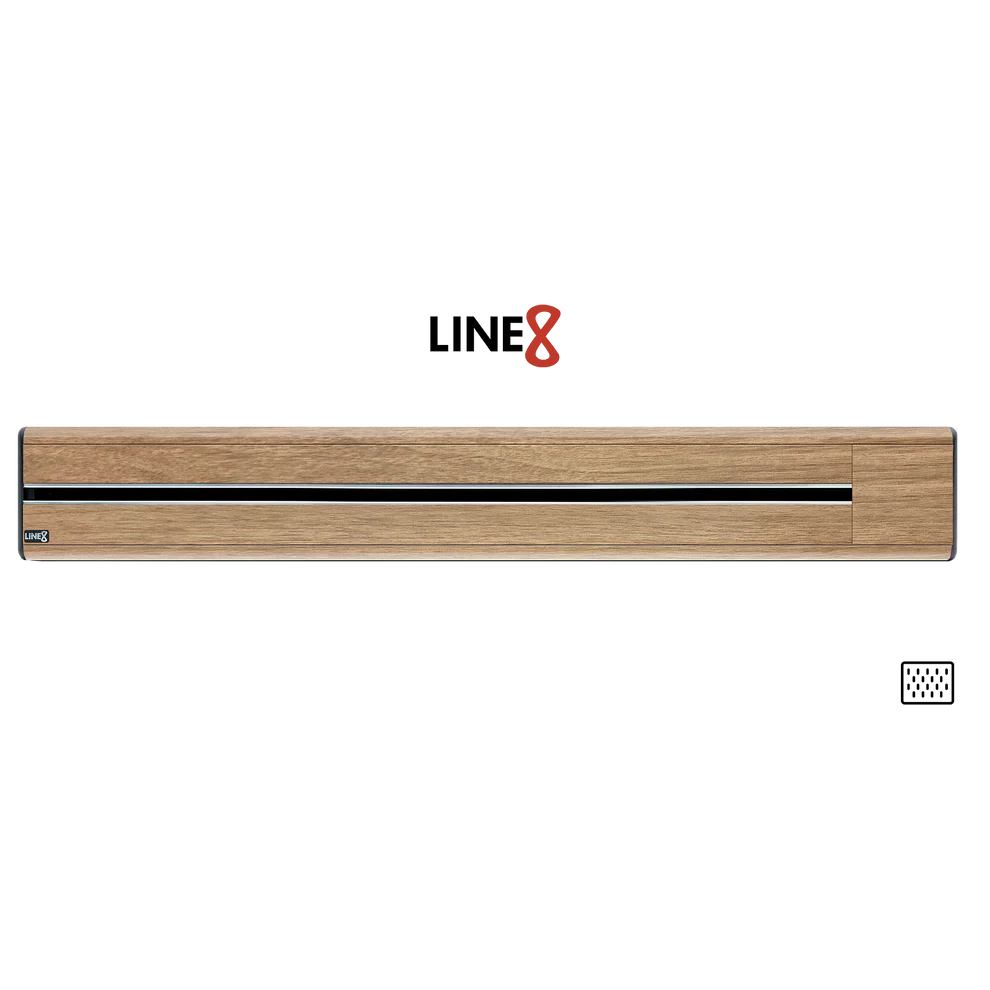 Line8 Model SL Surface Light Power Track - Burmese Teak Finish