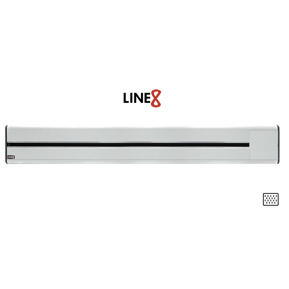 Line8 Model SL Surface Light Power Track - Silver Hairline Finish