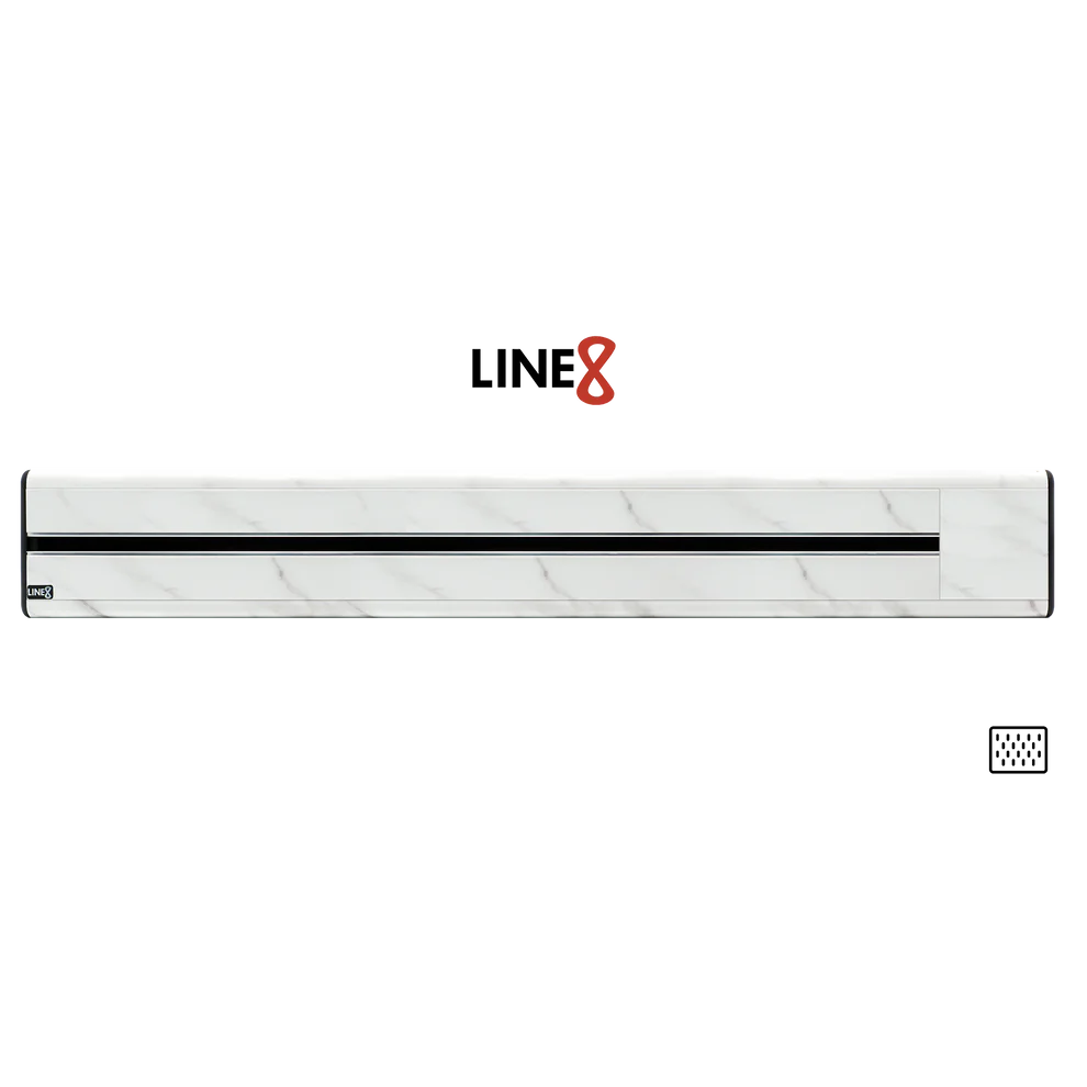 Line8 Model SL Surface Light Power Track - Indian White Marble Finish