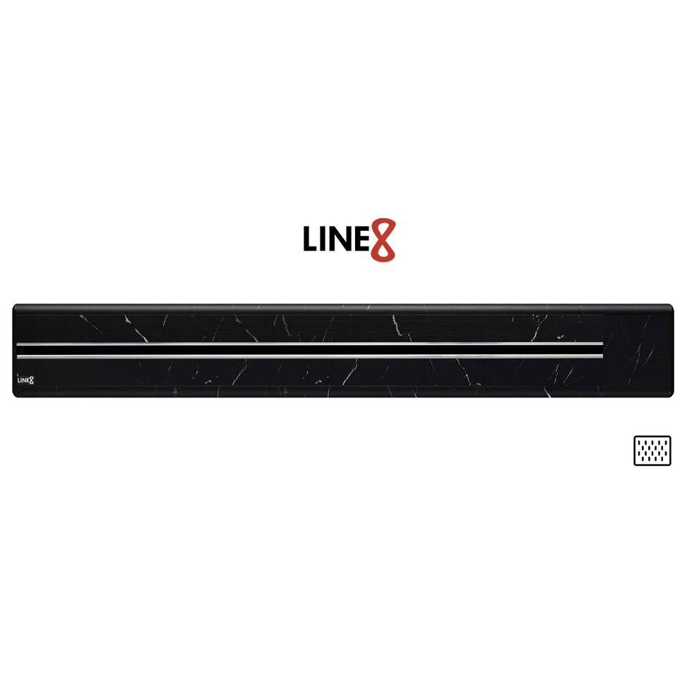 Line8 Model SL Surface Light Power Track - Spanish Black Marble Finish