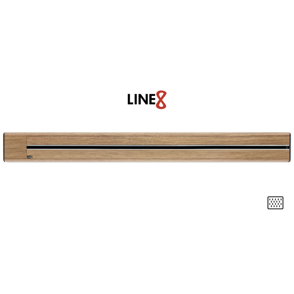 Line8 Model SL Surface Light Power Track - Burmese Teak Finish
