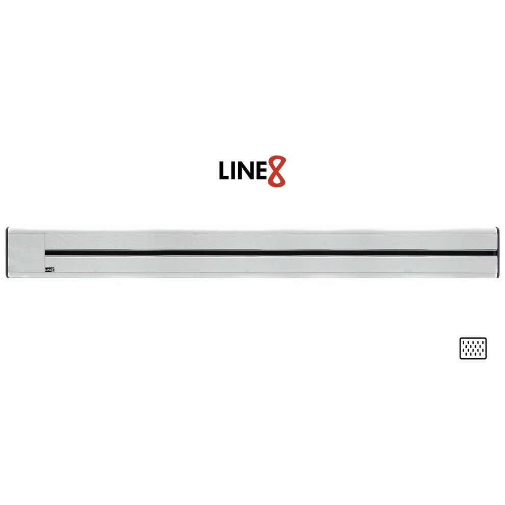 Line8 Model SL Surface Light Power Track - Silver Hairline Finish
