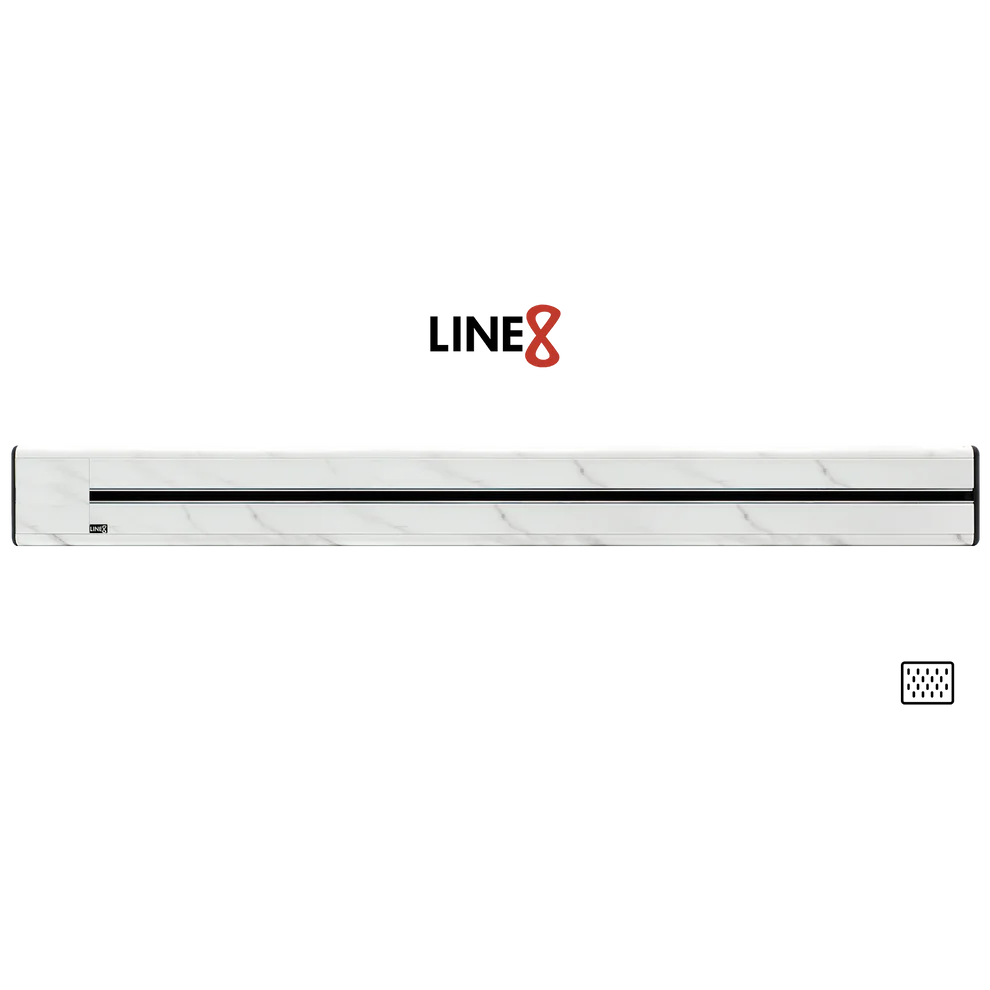 Line8 Model SL Surface Light Power Track - Indian White Marble Finish