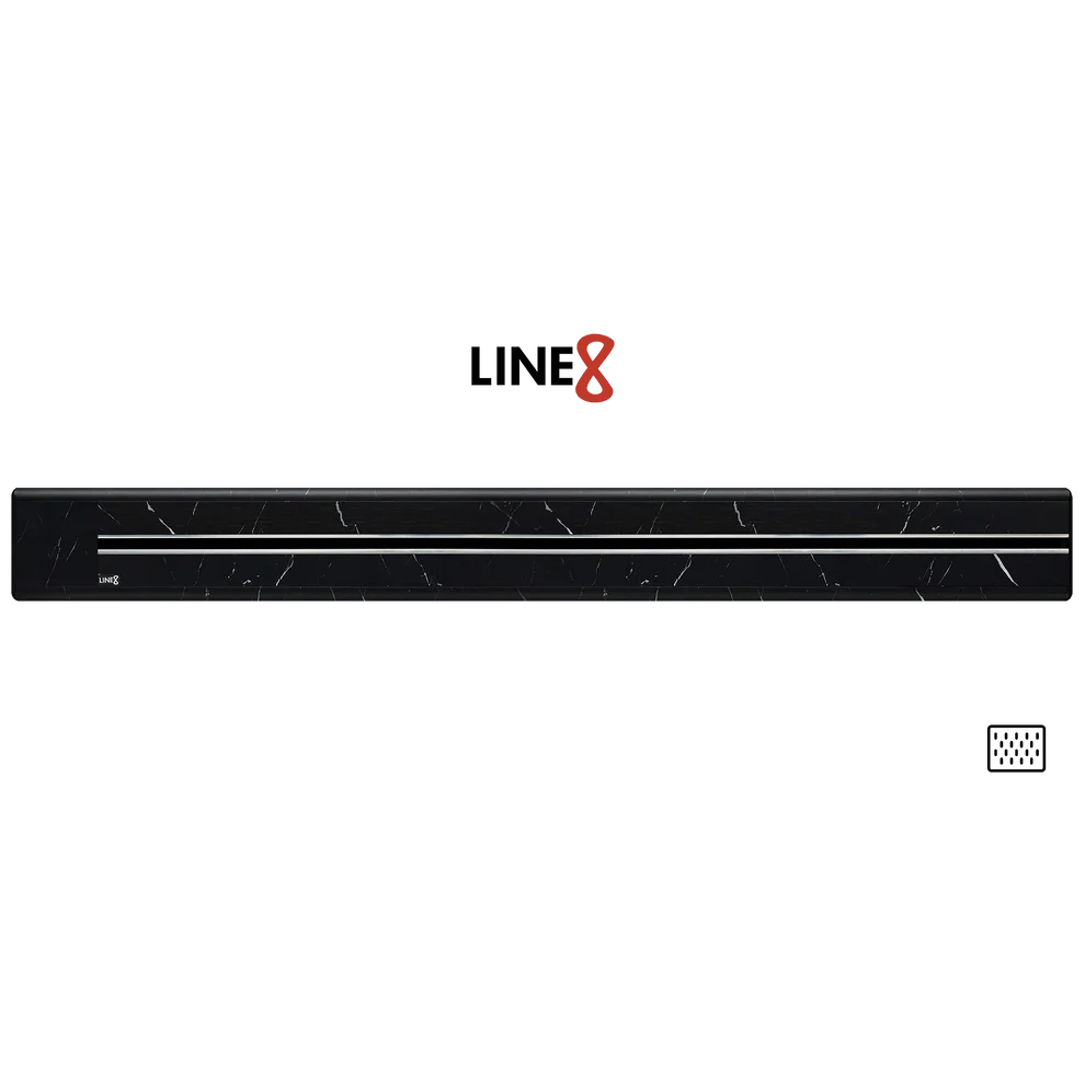 Line8 Model SL Surface Light Power Track - Spanish Black Marble Finish