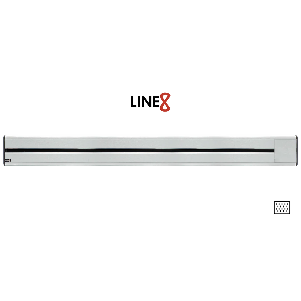 Line8 Model SL Surface Light Power Track - Silver Hairline Finish