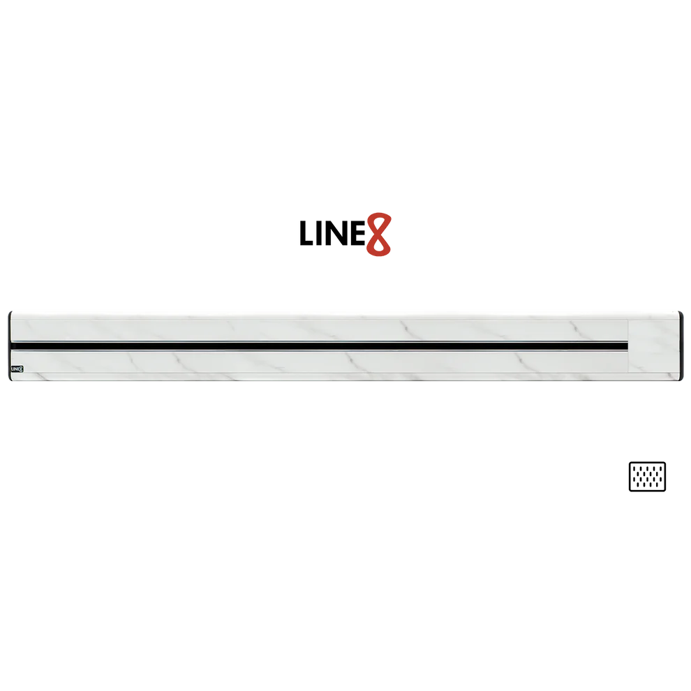 Line8 Model SL Surface Light Power Track - Indian White Marble Finish