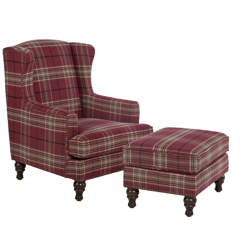 BURKE ACCENT CHAIR AND FOOT STOOL HAC101