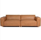 LARGE WAX LEATHER SOFA 3954